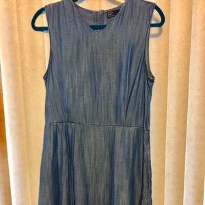 Vibrant Chambray Shift Dress